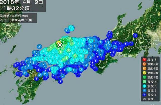 4·9日本岛根县地震图片