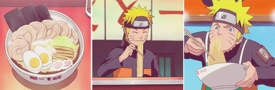 火影忍者:鸣人吃拉面的变化,从小时候到成为火影都在吃!