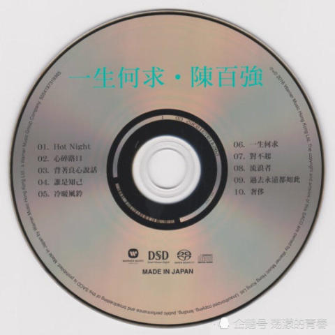 一张陈百强登高峰的专辑《一生何求》1989年华纳唱片