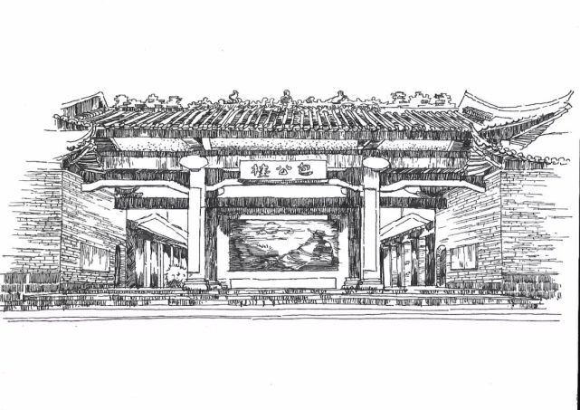 河大学生用钢笔手绘开封美景竟然如此惊艳