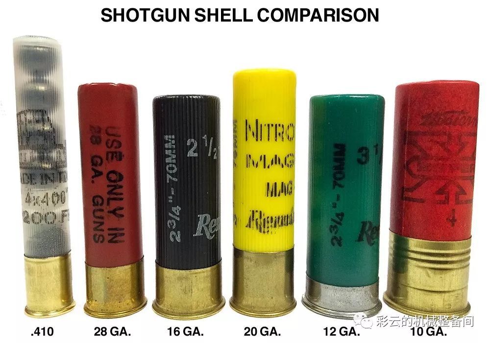 与使用最广泛的12号口径霰弹相比,20号口径霰弹虽然发射药量少,独头弹