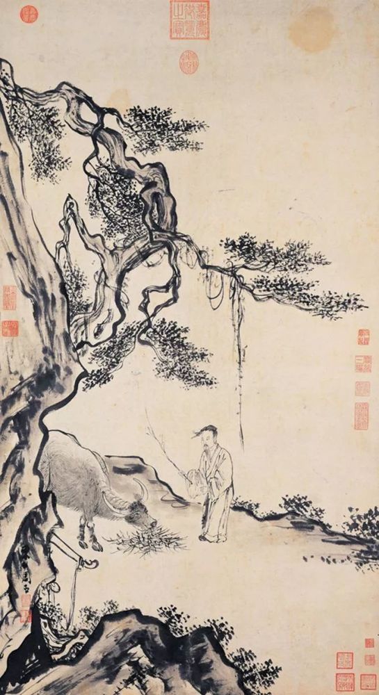 山水人物作品《流民圖》周臣(1460–1535),字舜卿,號東村,吳(今江蘇