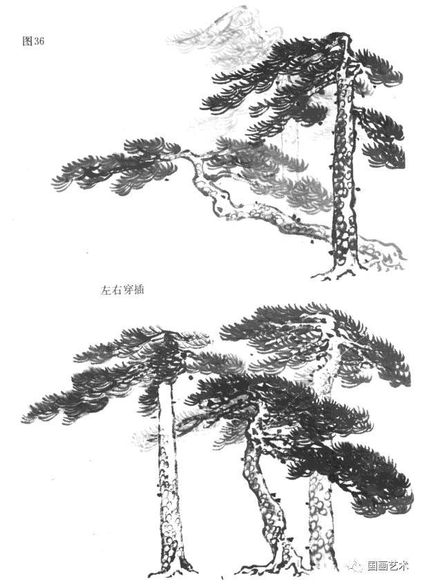 國畫技法松樹的畫法詳解