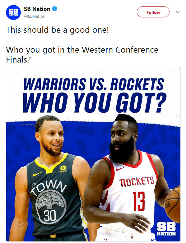 西决!火箭勇士如约而至 这轮系列赛你支持谁?