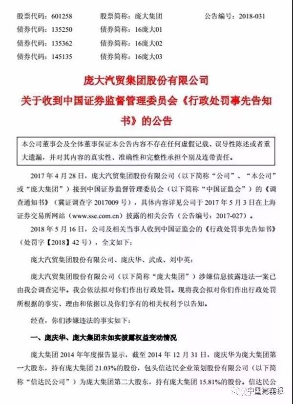 受证监会处罚 贱卖优质资产 这恐怕还不是庞大最惨的时候 中国汽车报