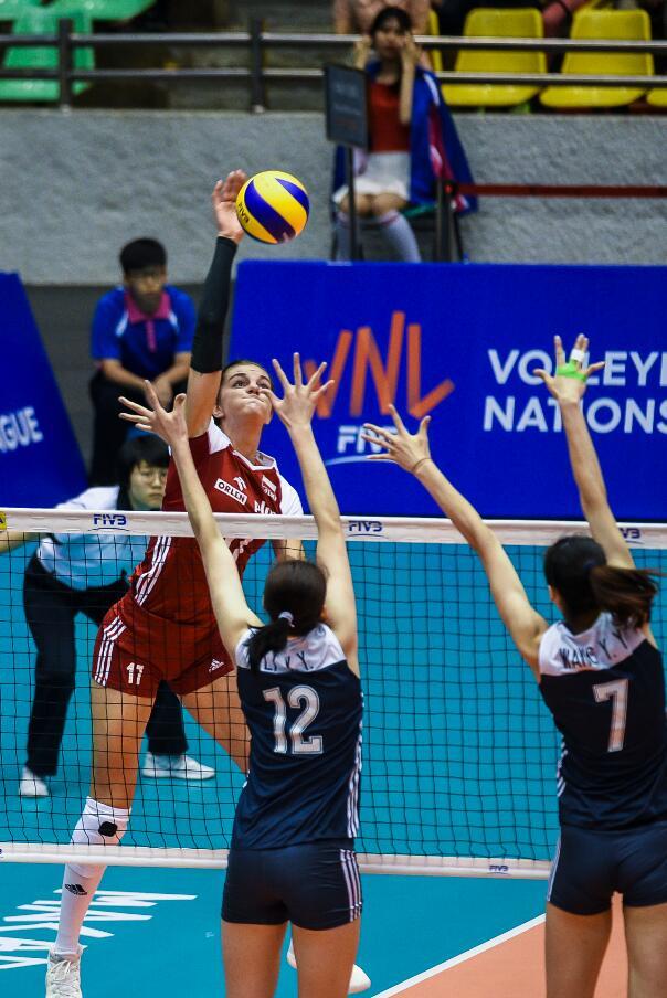 2018世界女排联赛 中国女排2:3不敌波兰女排
