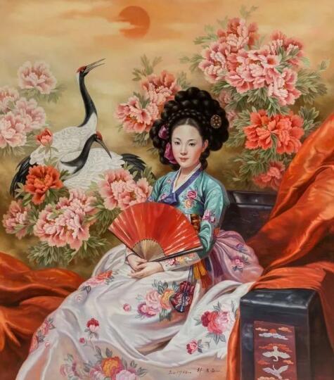 崔玉均 《富贵延年》 165X140cm 2017年