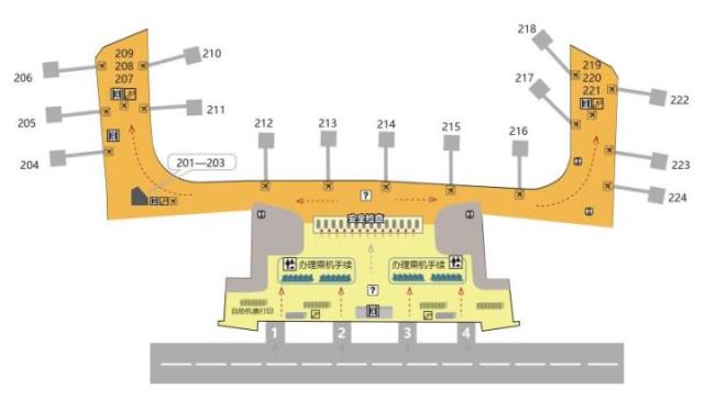 龙嘉机场t2平面图图片