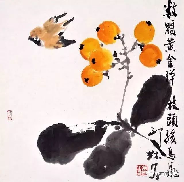 花鸟画|这位老先生的花鸟，色彩超美！