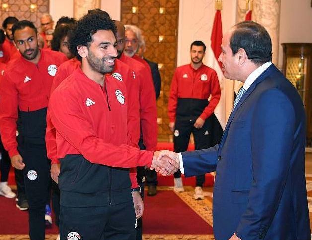 隆重!埃及总统亲自为球队壮行 萨拉赫立军令状