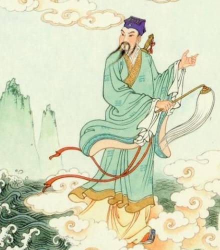 吕洞宾长大后有一次游庐山,遇到火龙真人传授吕洞宾天遁剑法.