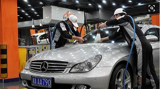 汽车美容洗车流程(普洗)