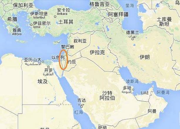 以色列地理位置