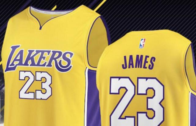 詹姆斯湖人23号球衣热销 单日销量创历史前十