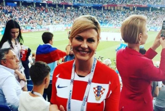 克罗地亚女总统场边热舞成美景网传性感比基尼照都是假的 腾讯网