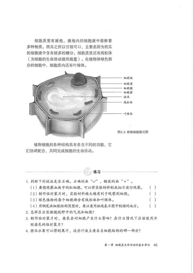 人教版七年级生物上册(电子课本)