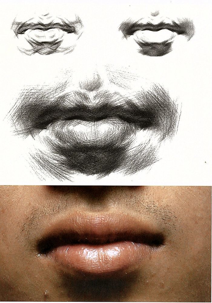 素描教学|素描头像中画嘴的方法与技巧