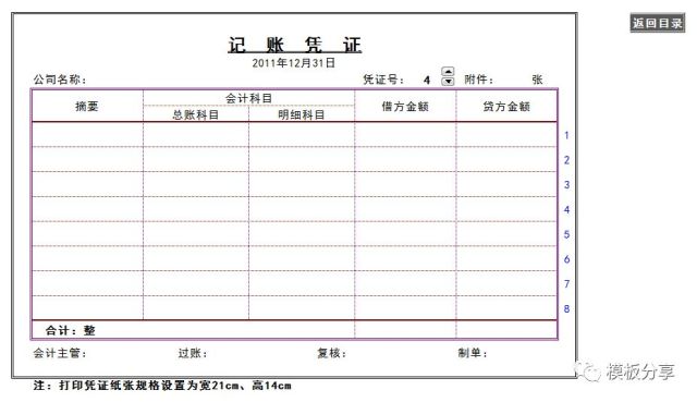 Excel财务软件(包含会计科目、凭证录入、凭证