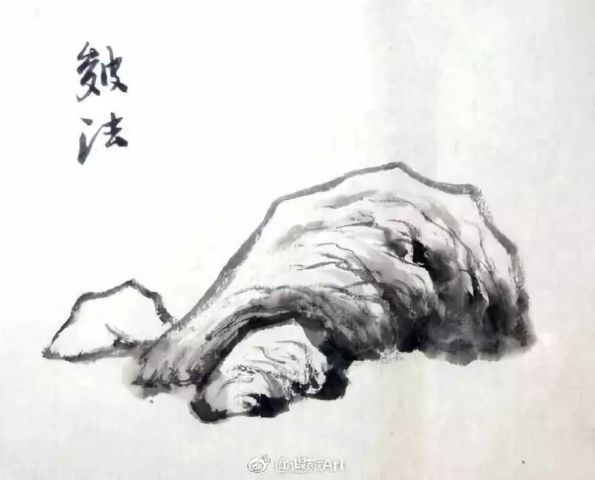 国画山水石头画法，这么画真的简单!