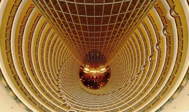 中国上海的地标-金茂大厦88层观光厅aaaa景区