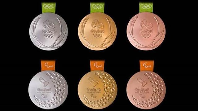 里约奥运会奖牌图片