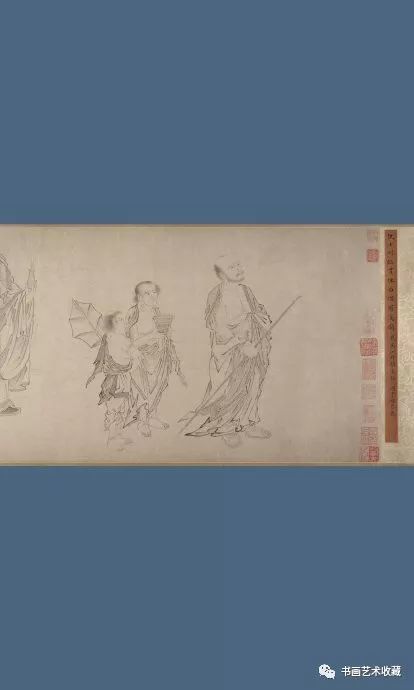 每天古书画:明 仇英 《临贯休十八罗汉图卷》