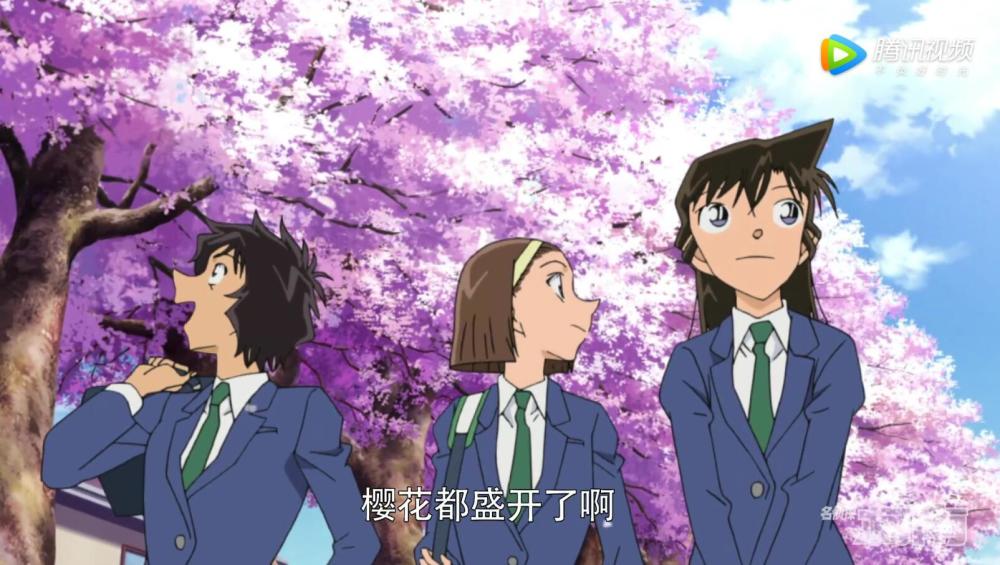 名侦探柯南6大樱花飘落的唯美瞬间:兰如天使,平次初恋竟这么美