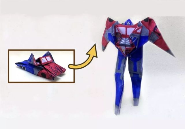 教你折纸变形金刚擎天柱它还能变身成汽车厉害吧