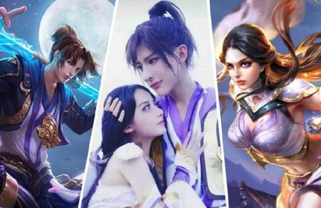 王者荣耀:英雄真人COS,至尊宝紫霞喂狗粮,我只