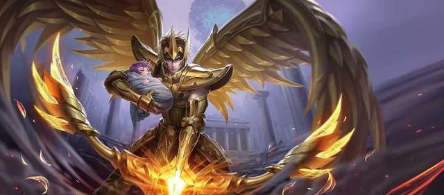 王者荣耀:后羿再出新皮肤,变身黄金圣斗士,手抱