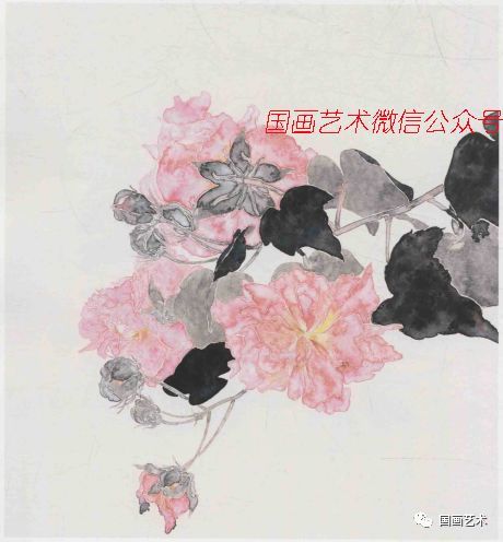 沒骨芙蓉月季水仙畫法