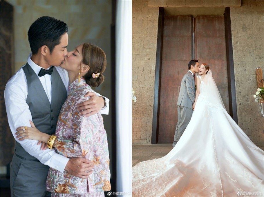 陈凯琳晒婚礼现场美照,牵手郑嘉颖笑得甜蜜,男方透露至少生两个