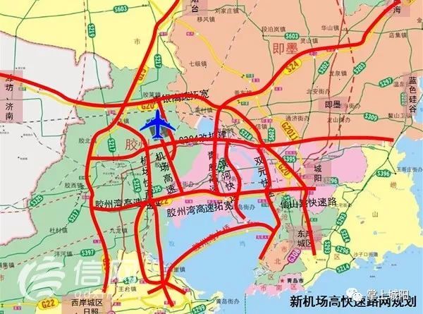 流亭机场转场后,通往新机场周边道路这样规划建设!