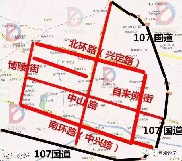 (二)限行区域:建成区以内区域,即新107国道东环路段以西(定州大酒店以