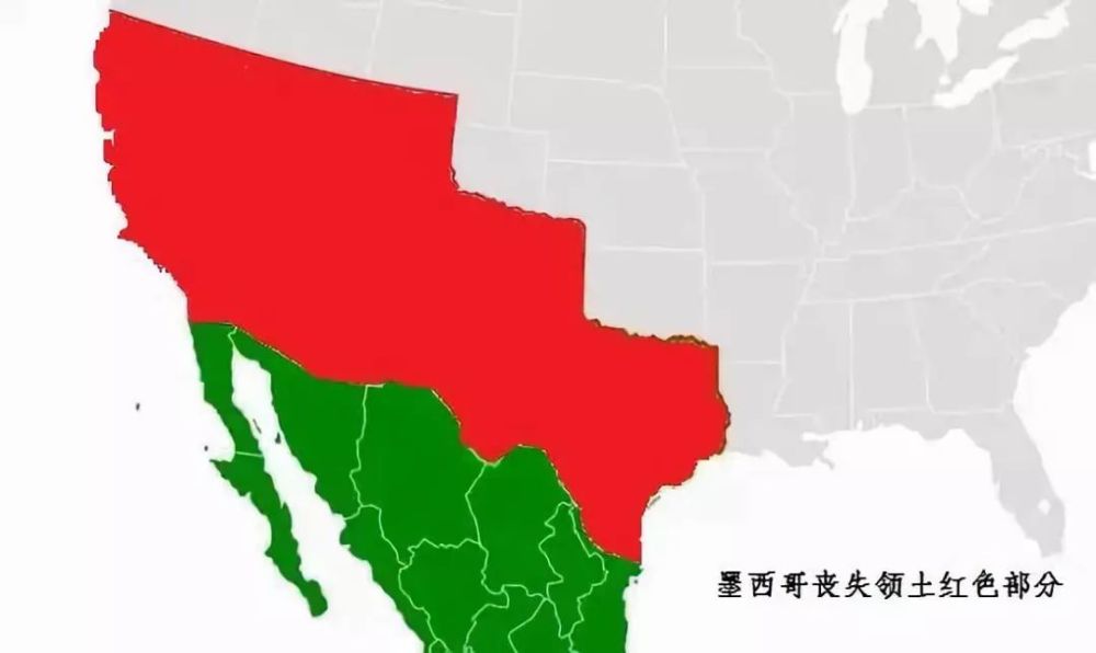 美墨战争:美国割走了墨西哥一多半的领土