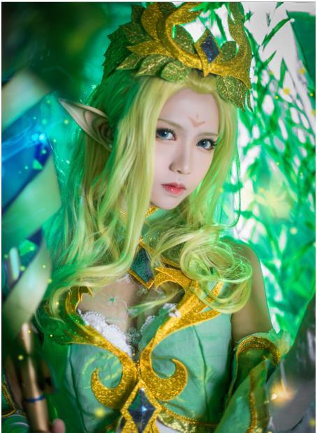 王者荣耀:国服最美王昭君cos,精灵公主+逆天颜