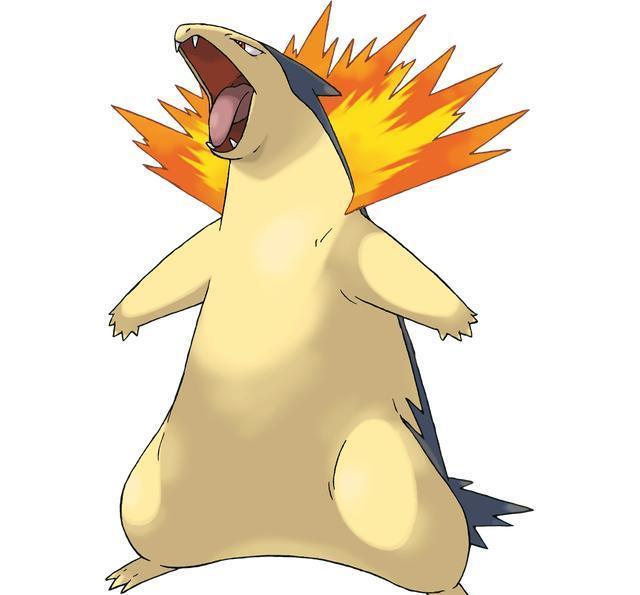 火暴兽为火属性宝可梦,是御三家火球鼠的最终进化形态,火暴兽与进化前