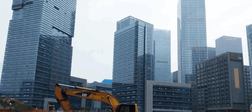 实拍: 广西南宁五象新区高楼大厦, 抬头仰望仿佛