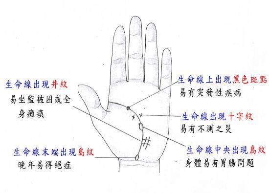 手相图解 生命线看健康状态