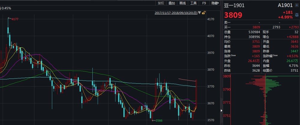 大豆期货强势涨停 反弹行情到了?
