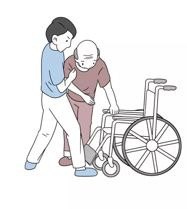(3) 轮椅的使用方法—— 推轮椅