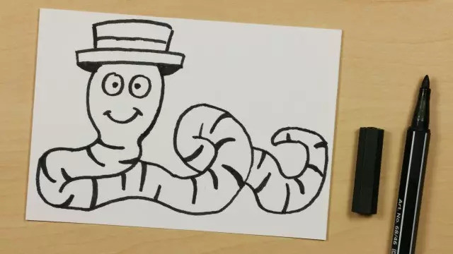 下雨的时候,蚯蚓出洞.earthworm breathes with its skin.