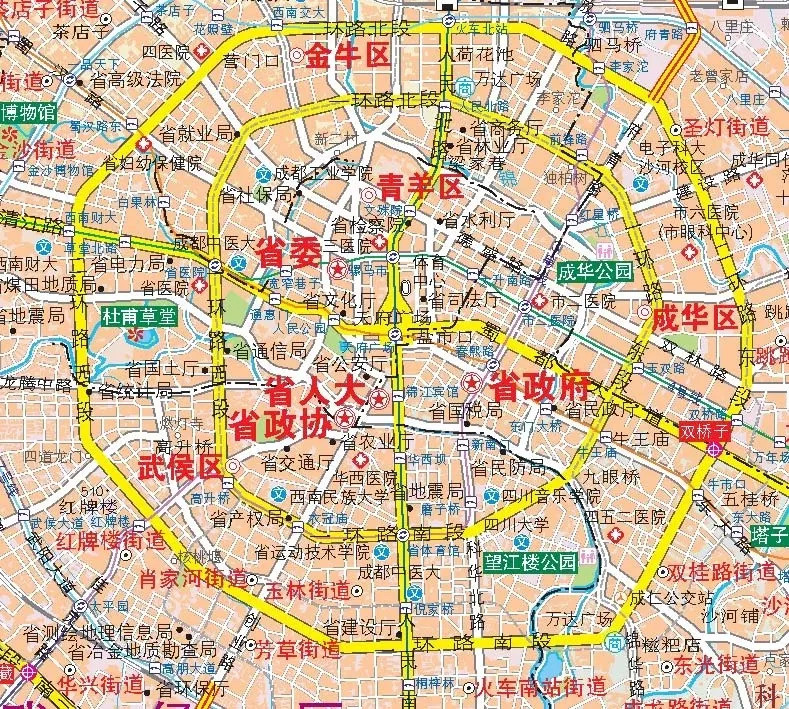 建設成果有了更直觀的展現成都市六環地圖(五環路)成都市六環地圖