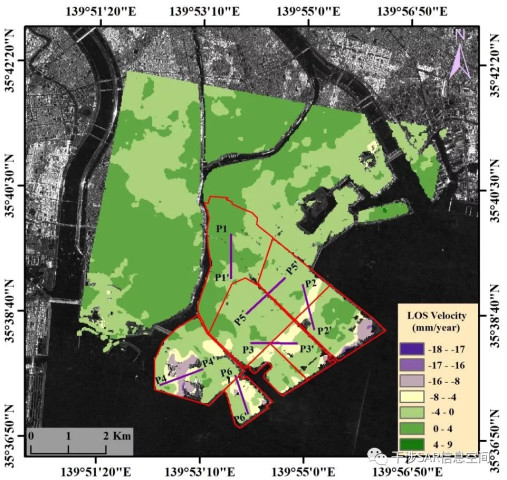 InSAR技术应用实例:日本浦安市港口监测