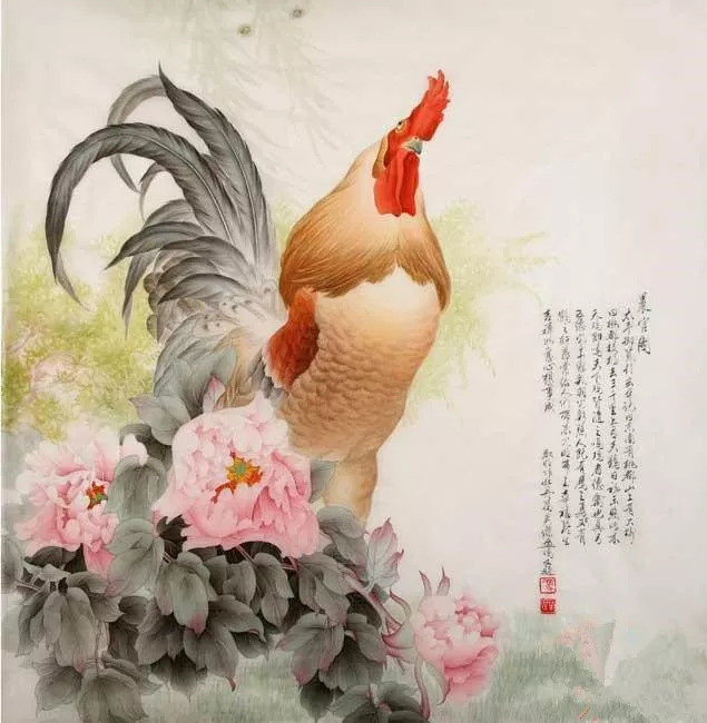 他简直把鸡画活了厉害了