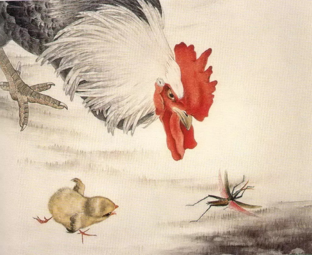 他简直把鸡画活了厉害了