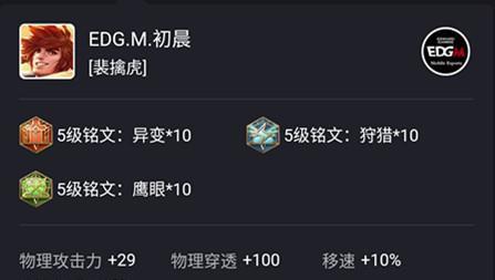 王者荣耀:KPL选手铭文搭配很灵性,一个裴擒虎