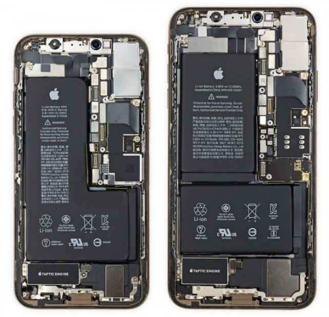 Iphone配备异形电池xs Max拥有全新电源管理芯片