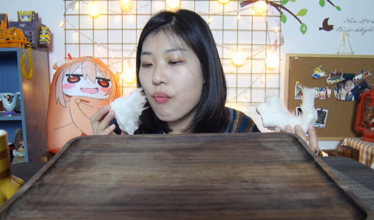 日本吃播:软绵绵的枕头棉花糖,一口塞嘴里仿佛