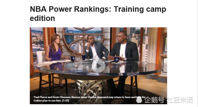ESPN评2018-2019赛季NBA实力排名:训练营版